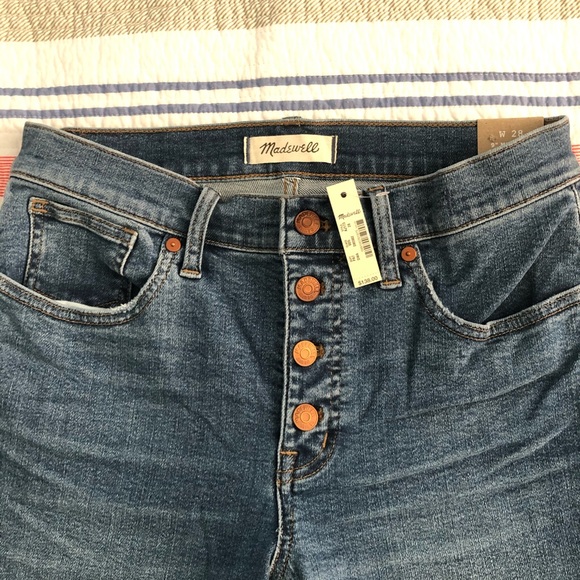 Madewell 9” Mid-Rose Skinny Crop Jeans Size 28 - Picture 3 of 4